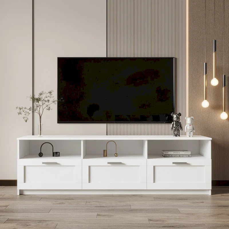 70.87" TV Stand with 3 Storage Spaces & 3 Drawers