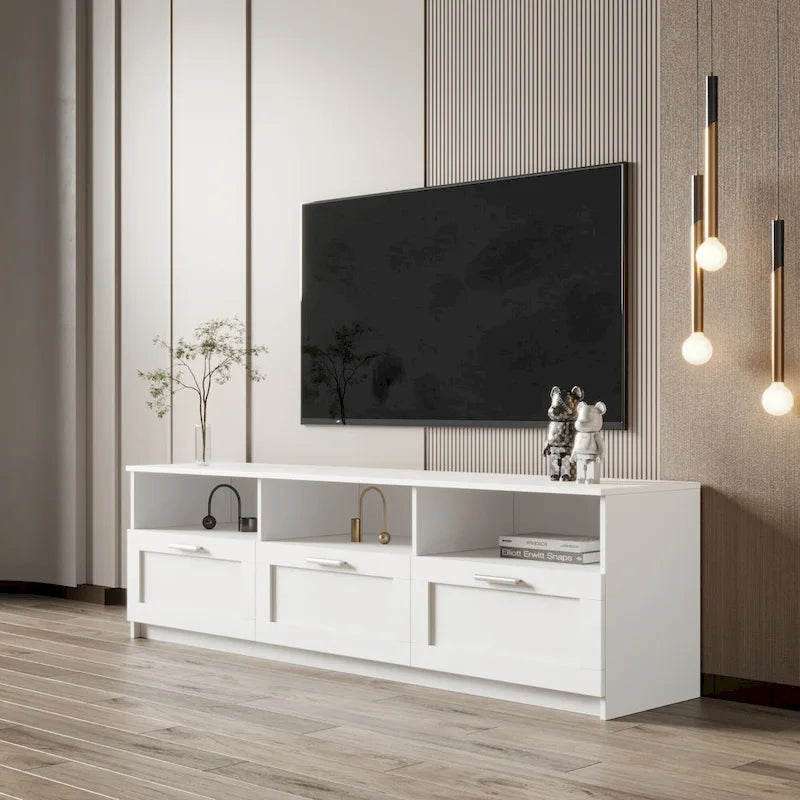 70.87" TV Stand with 3 Storage Spaces & 3 Drawers