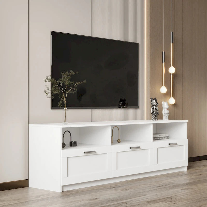 70.87" TV Stand with 3 Storage Spaces & 3 Drawers