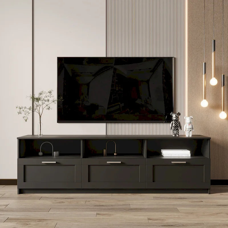 70.87" TV Stand with 3 Storage Spaces & 3 Drawers