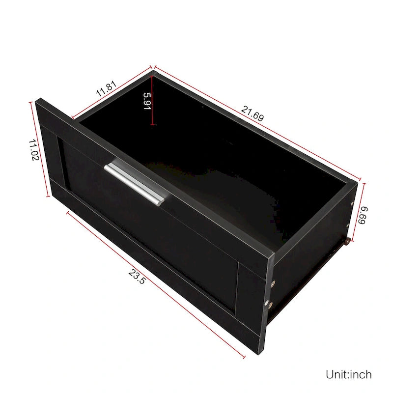 70.87" TV Stand with 3 Storage Spaces & 3 Drawers