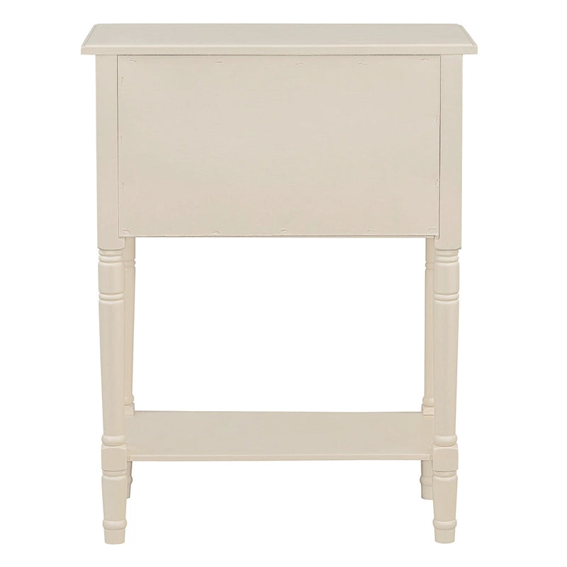 Narrow Console Table with Drawers and Bottom Shelf