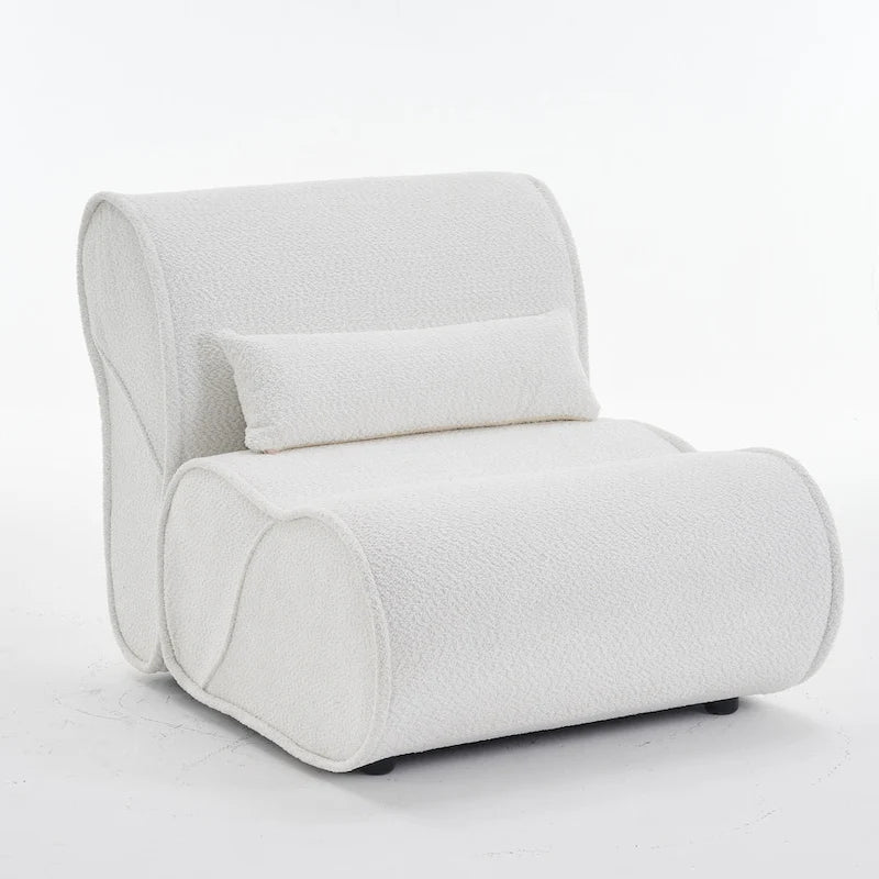 Timeless Fabric Recliner with Ergonomic Design and Matching Pillows