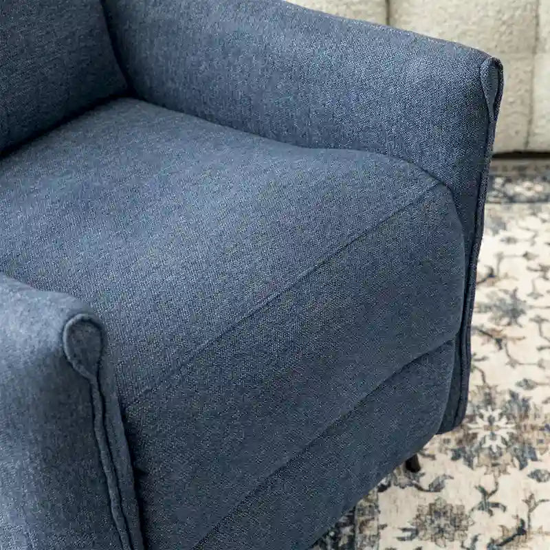 Set of 2 41H Fabric Push Back Recliners With Ergonomic Segmented Back