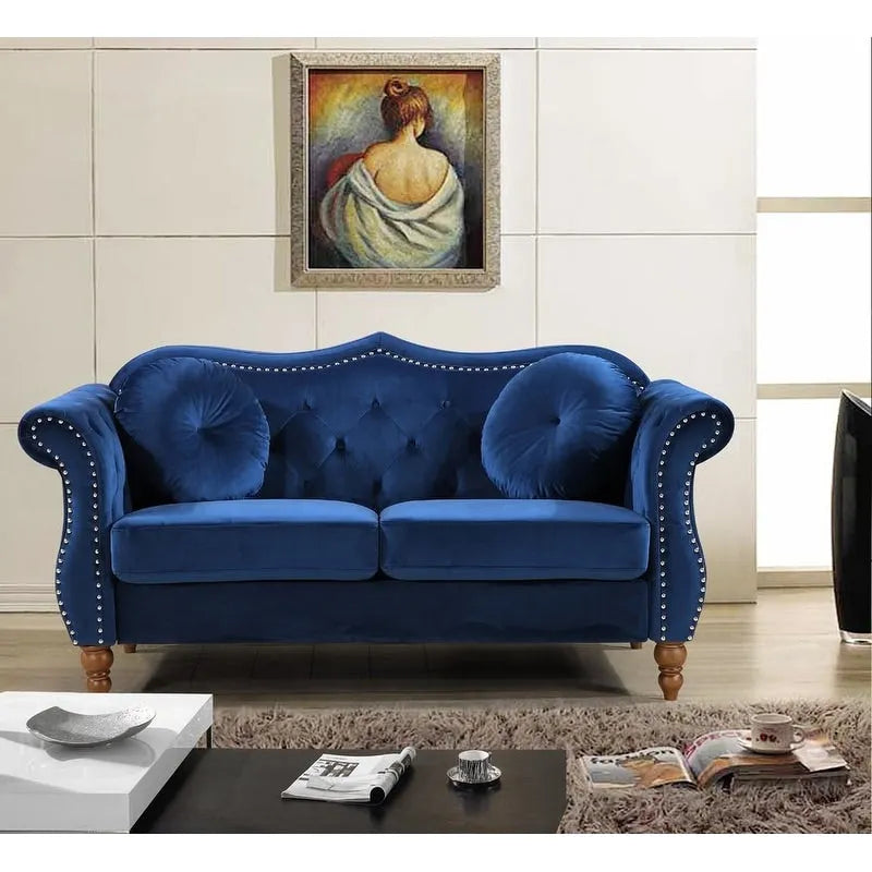 Nailhead Chesterfield 2 Piece Living Room Set