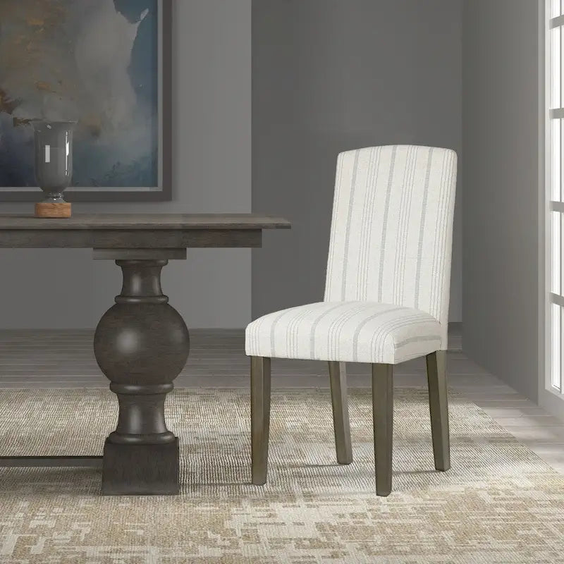 Parsons Dining Chair - Dove Grey Stripe (Set of 2)