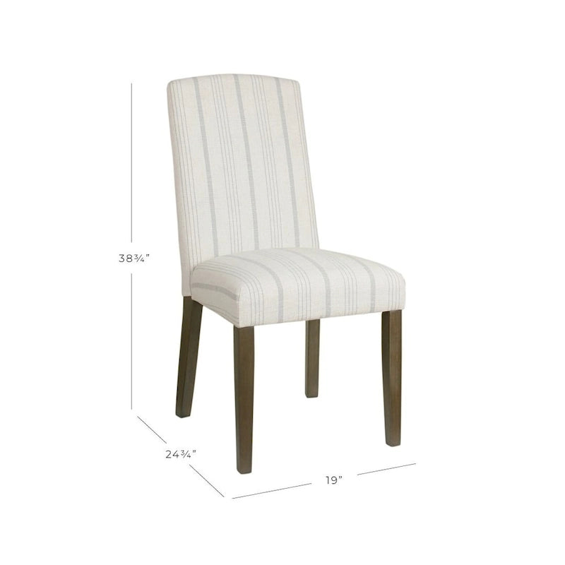 Parsons Dining Chair - Dove Grey Stripe (Set of 2)