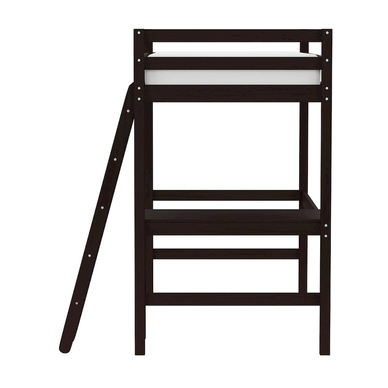 Hochbett aus Holz für eine Einzelmatratze mit Schreibtisch