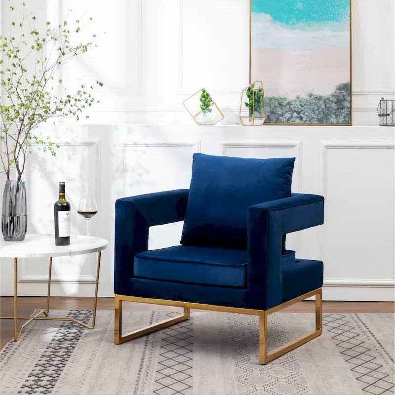 Contemporary Upholstered Accent Armchair
