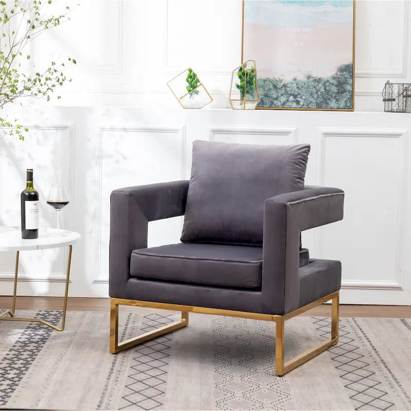 Contemporary Upholstered Accent Armchair