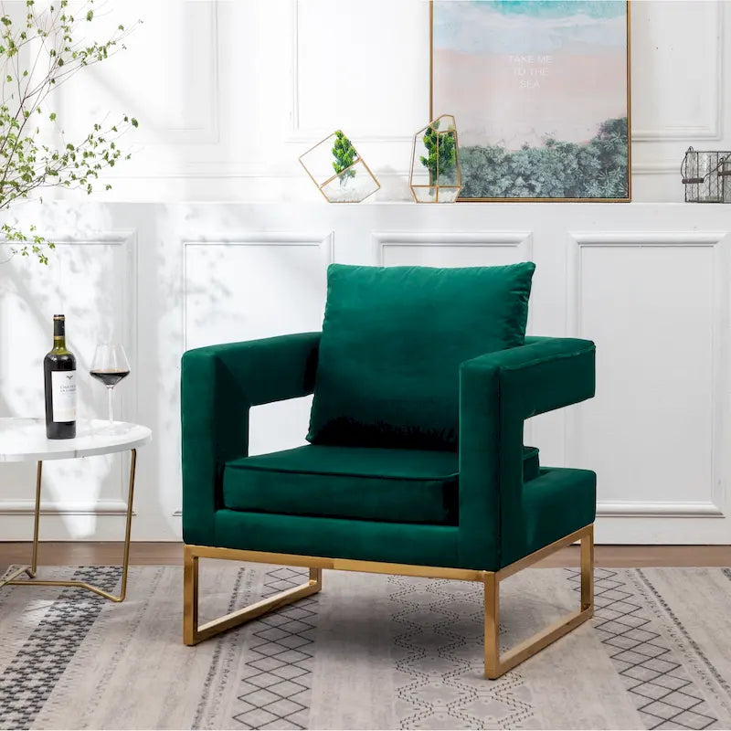 Contemporary Upholstered Accent Armchair