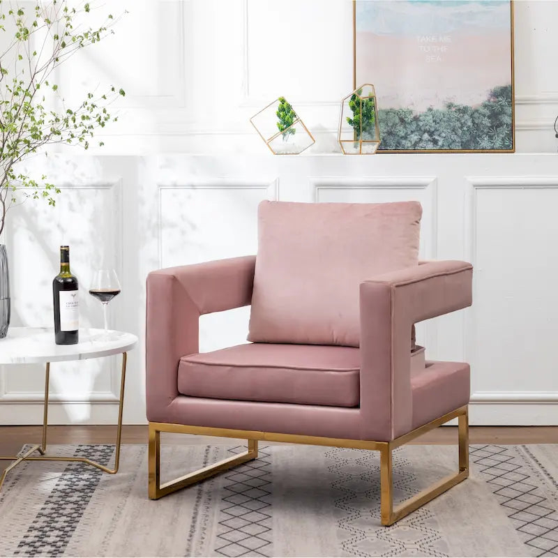 Contemporary Upholstered Accent Armchair