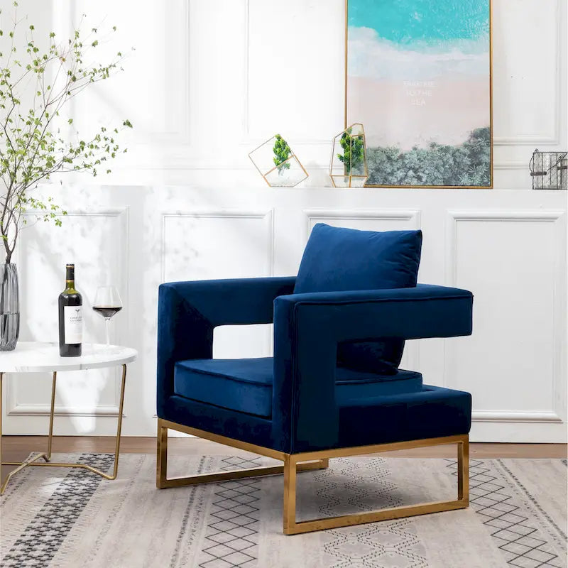 Contemporary Upholstered Accent Armchair