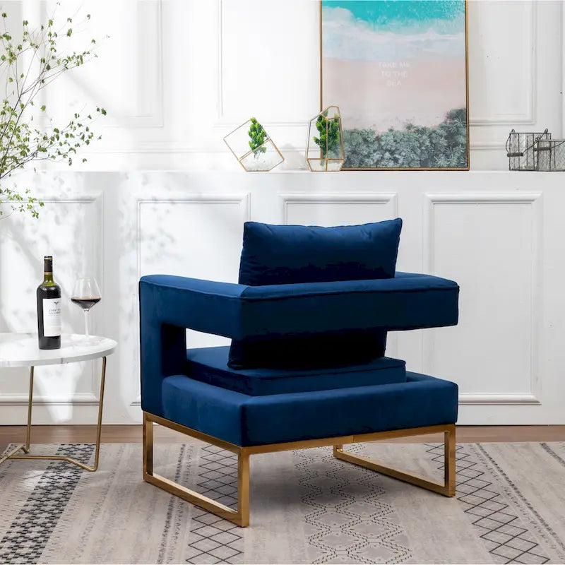 Contemporary Upholstered Accent Armchair