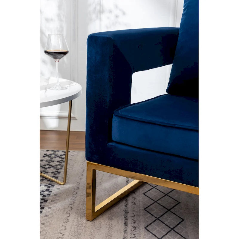 Contemporary Upholstered Accent Armchair