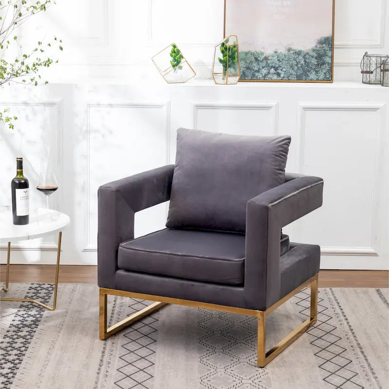 Contemporary Upholstered Accent Armchair