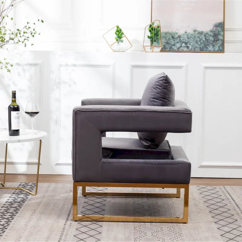 Contemporary Upholstered Accent Armchair