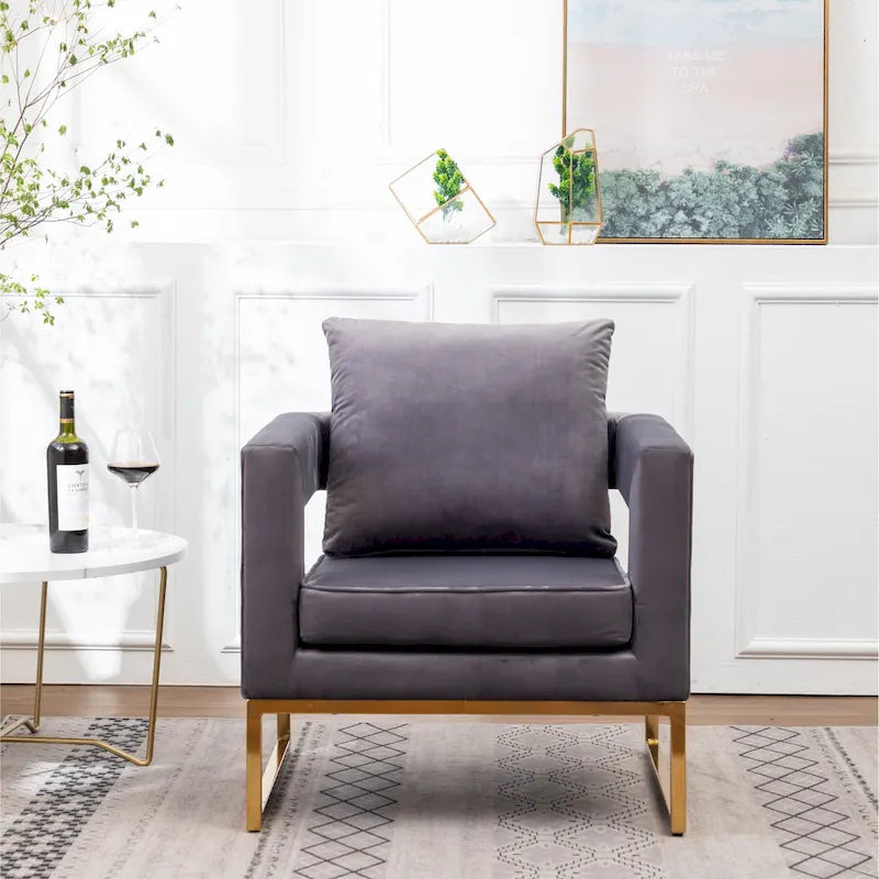 Contemporary Upholstered Accent Armchair