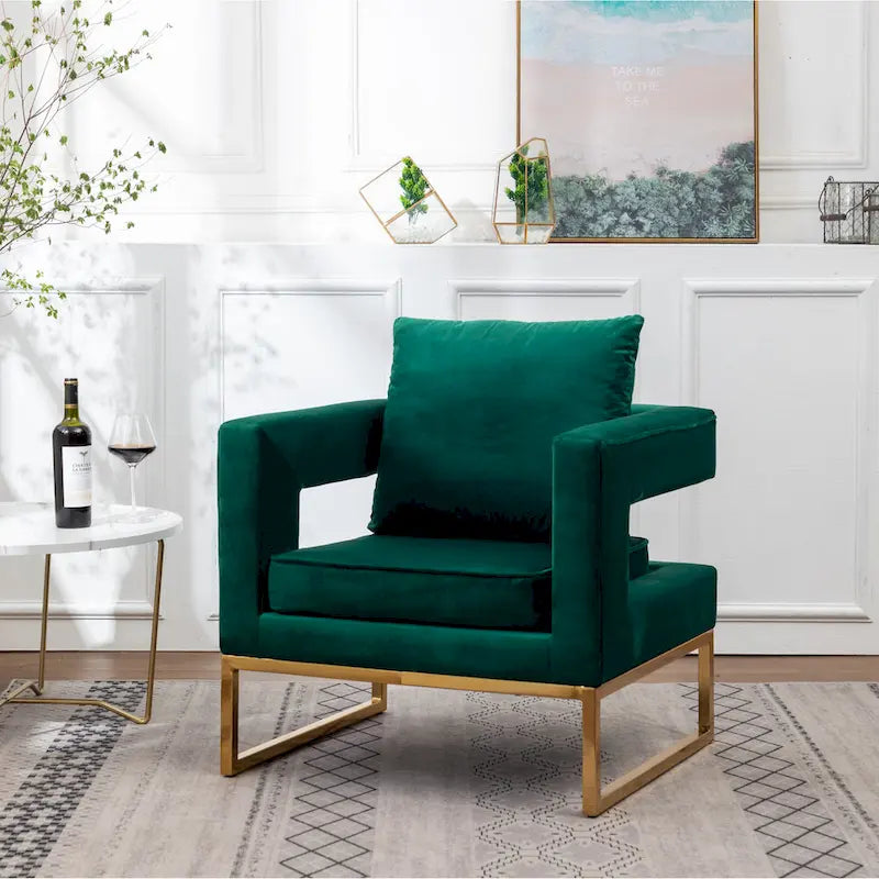 Contemporary Upholstered Accent Armchair