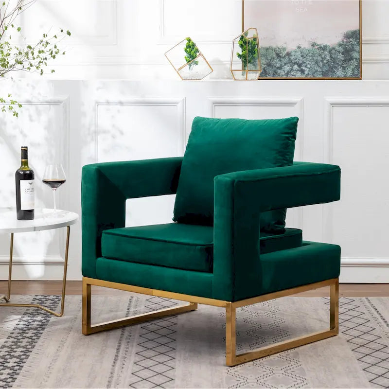 Contemporary Upholstered Accent Armchair