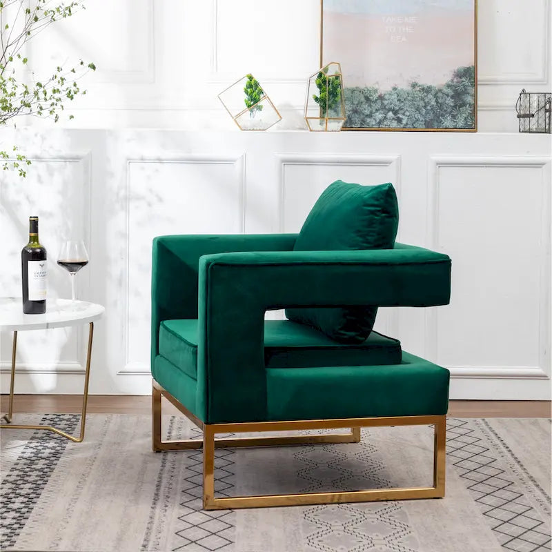 Contemporary Upholstered Accent Armchair