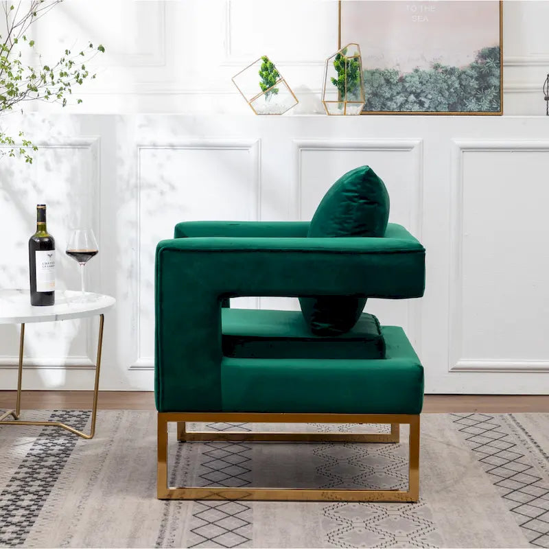 Contemporary Upholstered Accent Armchair