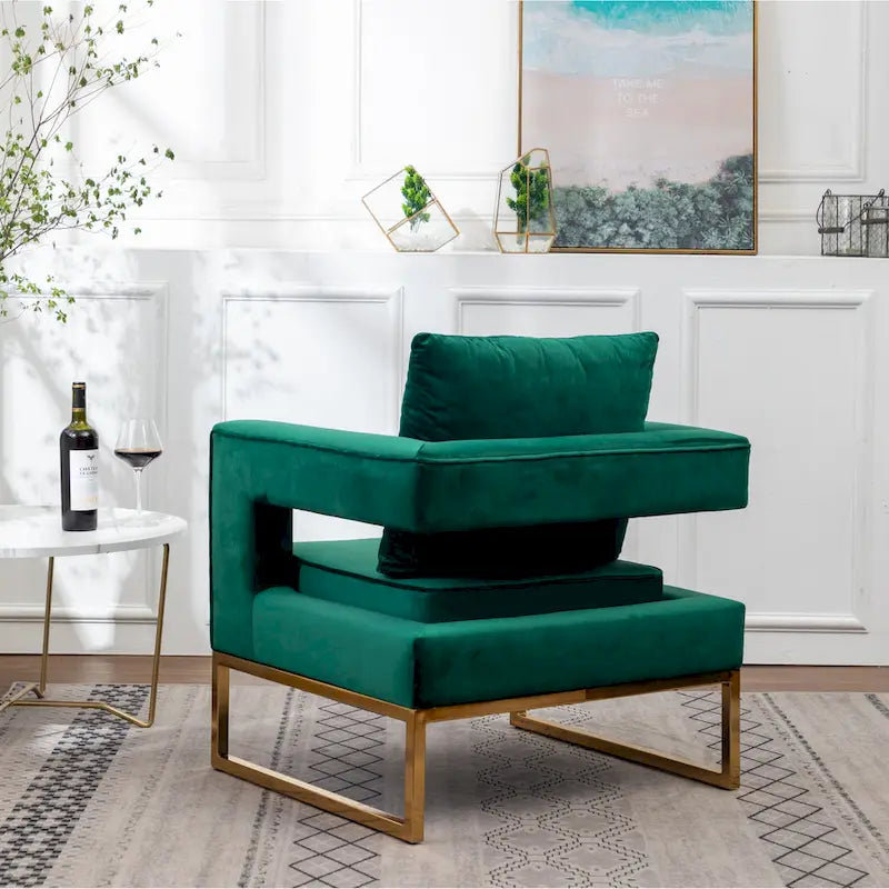 Contemporary Upholstered Accent Armchair
