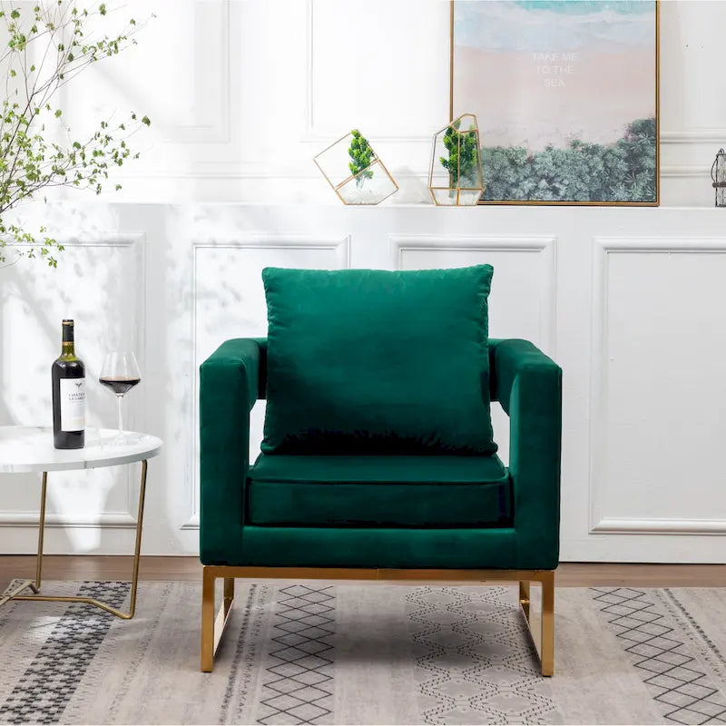 Contemporary Upholstered Accent Armchair