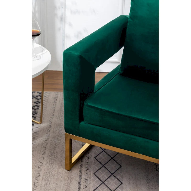 Contemporary Upholstered Accent Armchair