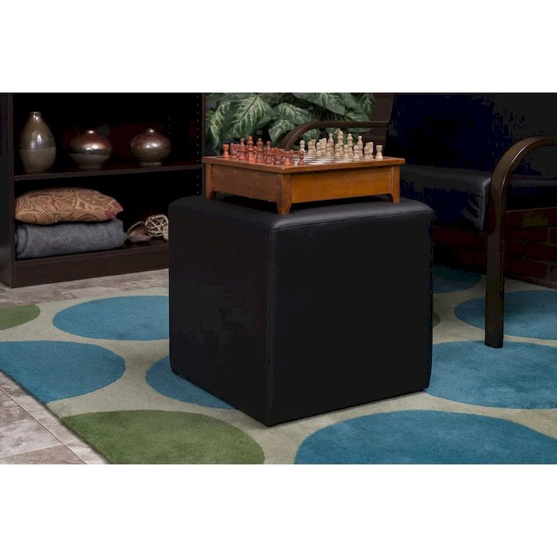 15" Square Plush Ottoman