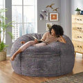 Modern Glam Faux Fur Winter Bean Bag