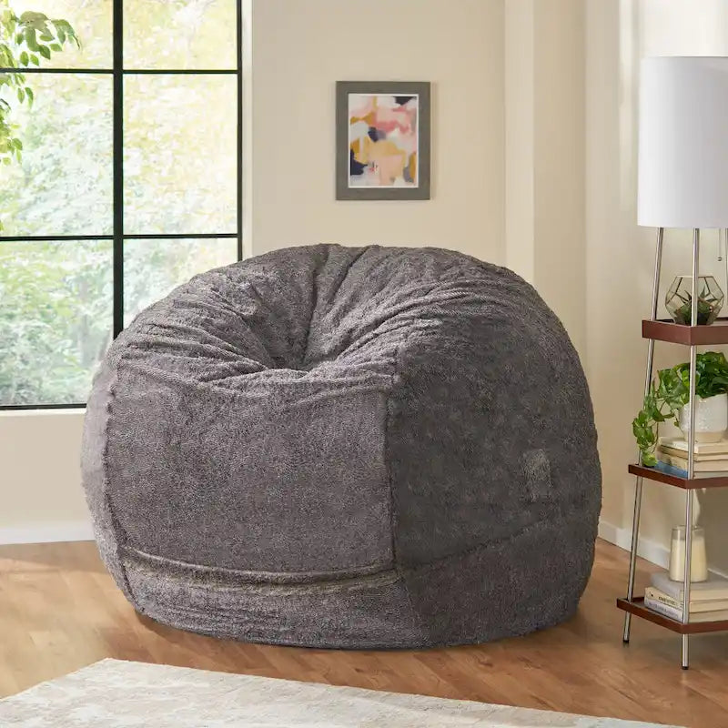Modern Glam Faux Fur Winter Bean Bag