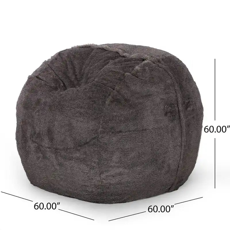 Modern Glam Faux Fur Winter Bean Bag