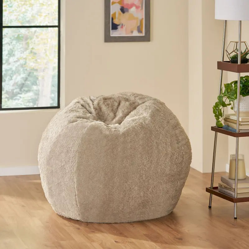 Modern Glam Faux Fur Winter Bean Bag