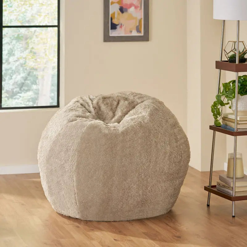 Modern Glam Faux Fur Winter Bean Bag