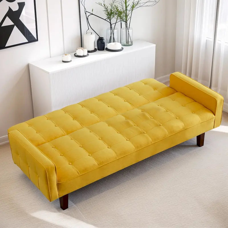 Divano letto futon, divano trasformabile con braccioli per monolocale, ufficio, appartamento, spazi compatti e sala giochi