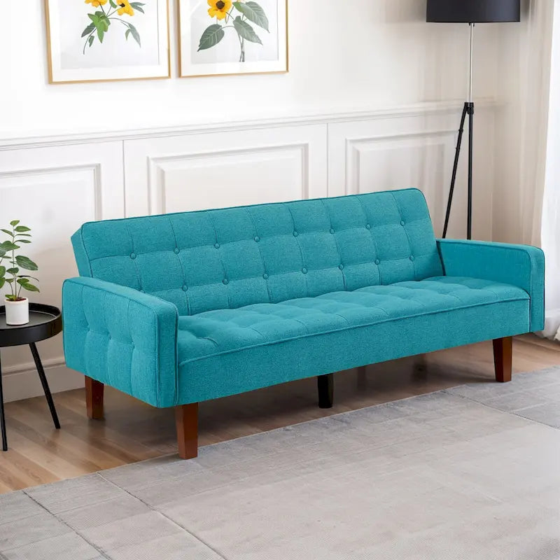Divano letto futon, divano trasformabile con braccioli per monolocale, ufficio, appartamento, spazi compatti e sala giochi