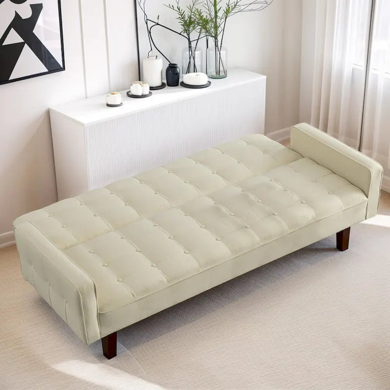 Divano letto futon, divano trasformabile con braccioli per monolocale, ufficio, appartamento, spazi compatti e sala giochi