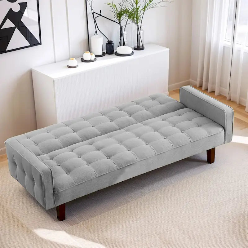 Divano letto futon, divano trasformabile con braccioli per monolocale, ufficio, appartamento, spazi compatti e sala giochi