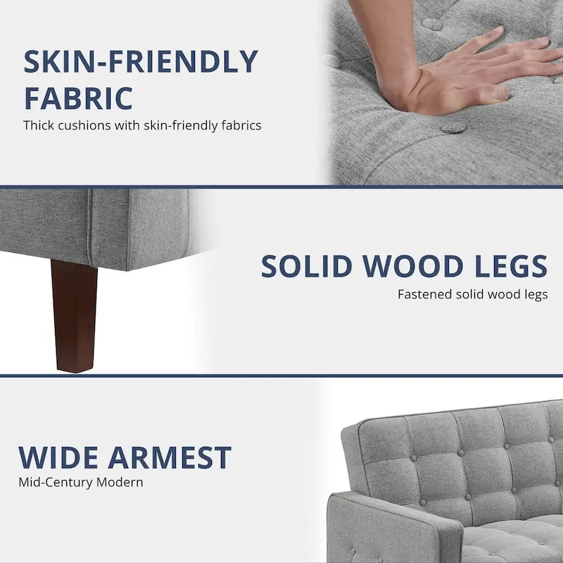 Divano letto futon, divano trasformabile con braccioli per monolocale, ufficio, appartamento, spazi compatti e sala giochi