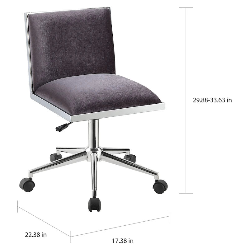 Chaise de bureau contemporaine en tissu à hauteur réglable