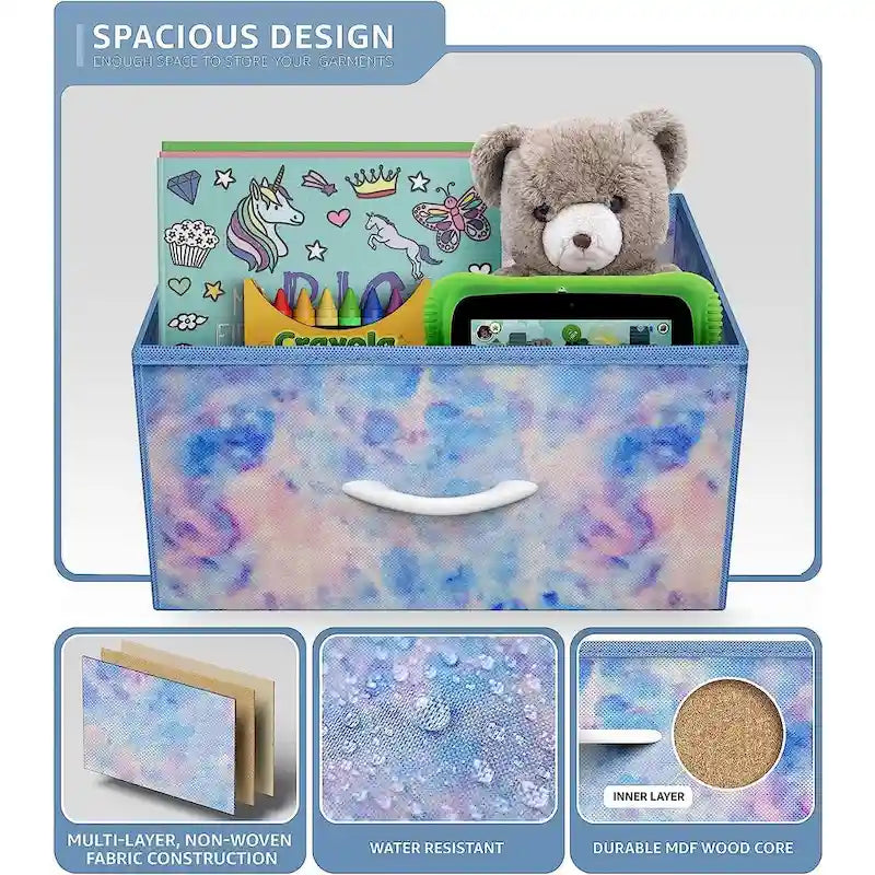 2-Drawer Nightstand with Shelf - Kids Bedside Storage End Table