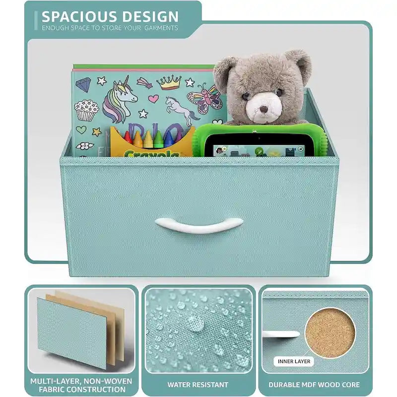 2-Drawer Nightstand with Shelf - Kids Bedside Storage End Table