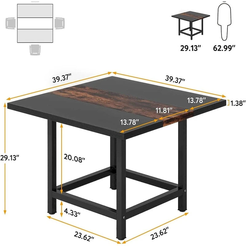 6.5 Ft Conference Room Table, Rectangle 78.74" L x 39.2" W x 29.52" H, 2-Piece Combinable