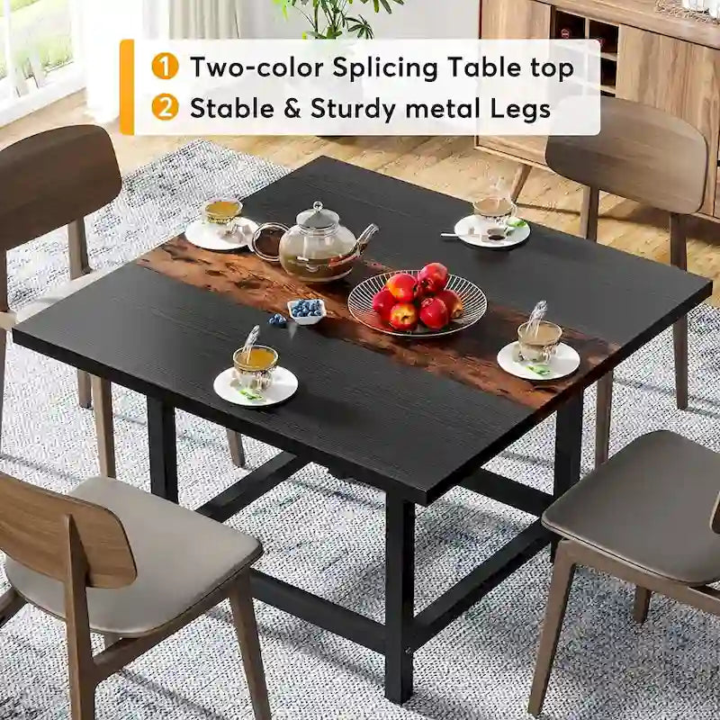 6.5 Ft Conference Room Table, Rectangle 78.74" L x 39.2" W x 29.52" H, 2-Piece Combinable