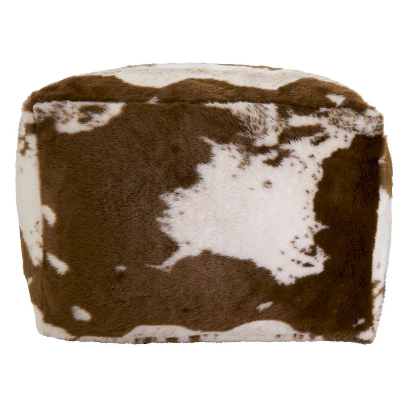 Pouf in finta pelle bovina
