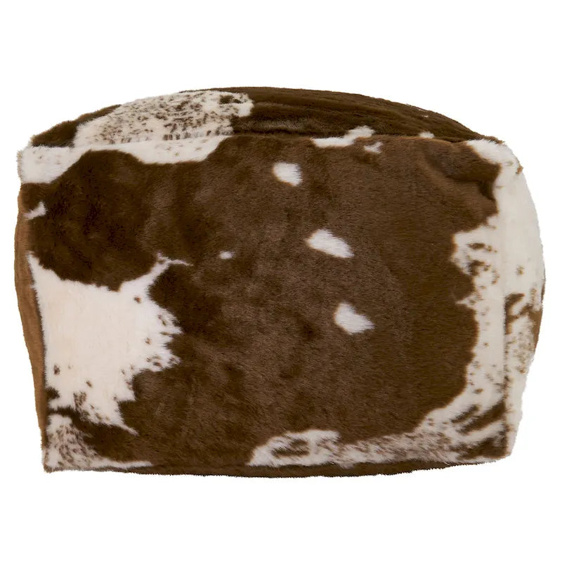 Pouf in finta pelle bovina
