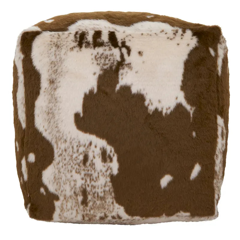 Pouf in finta pelle bovina