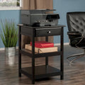 Black Printer Stand with Drawer and Shelves