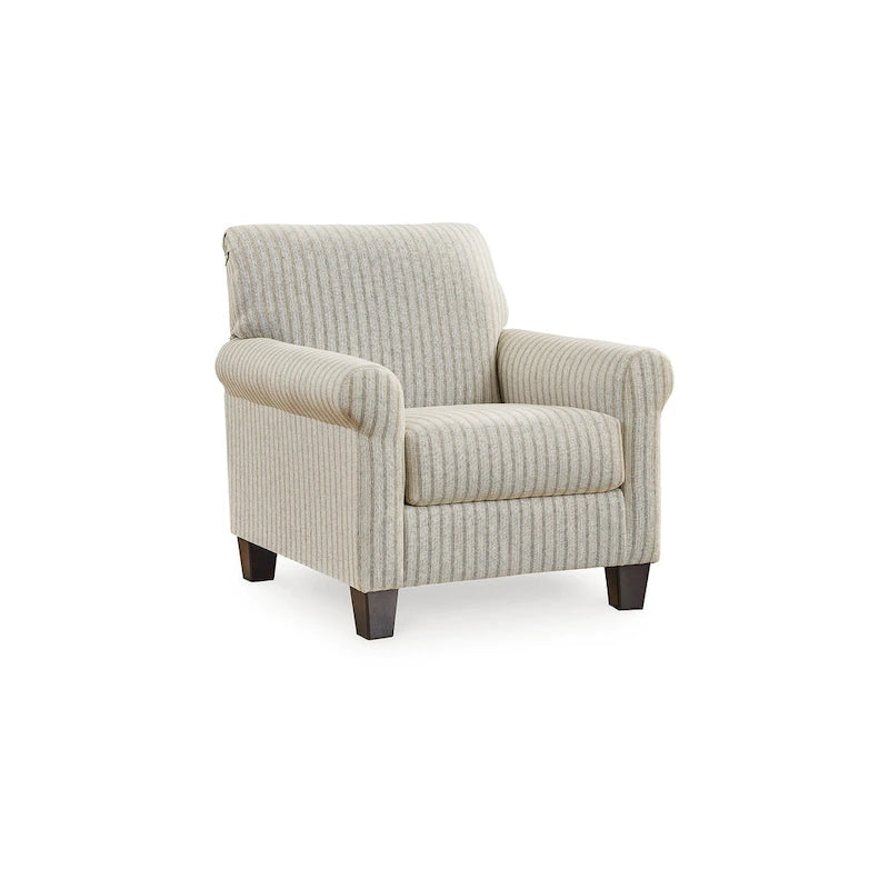 Brown/Beige Accent Chair - 36W x 36D x 36H